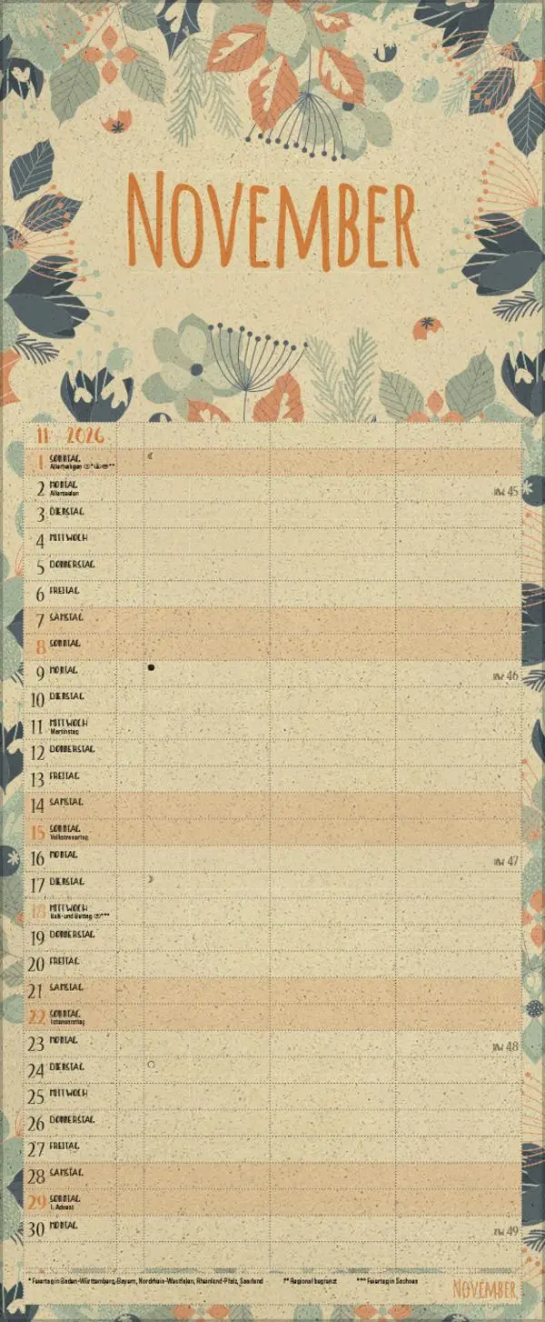 Bild: 9783731887188 | Natural Art Timer für 2 Graspapier 2026 | Korsch Verlag | Kalender