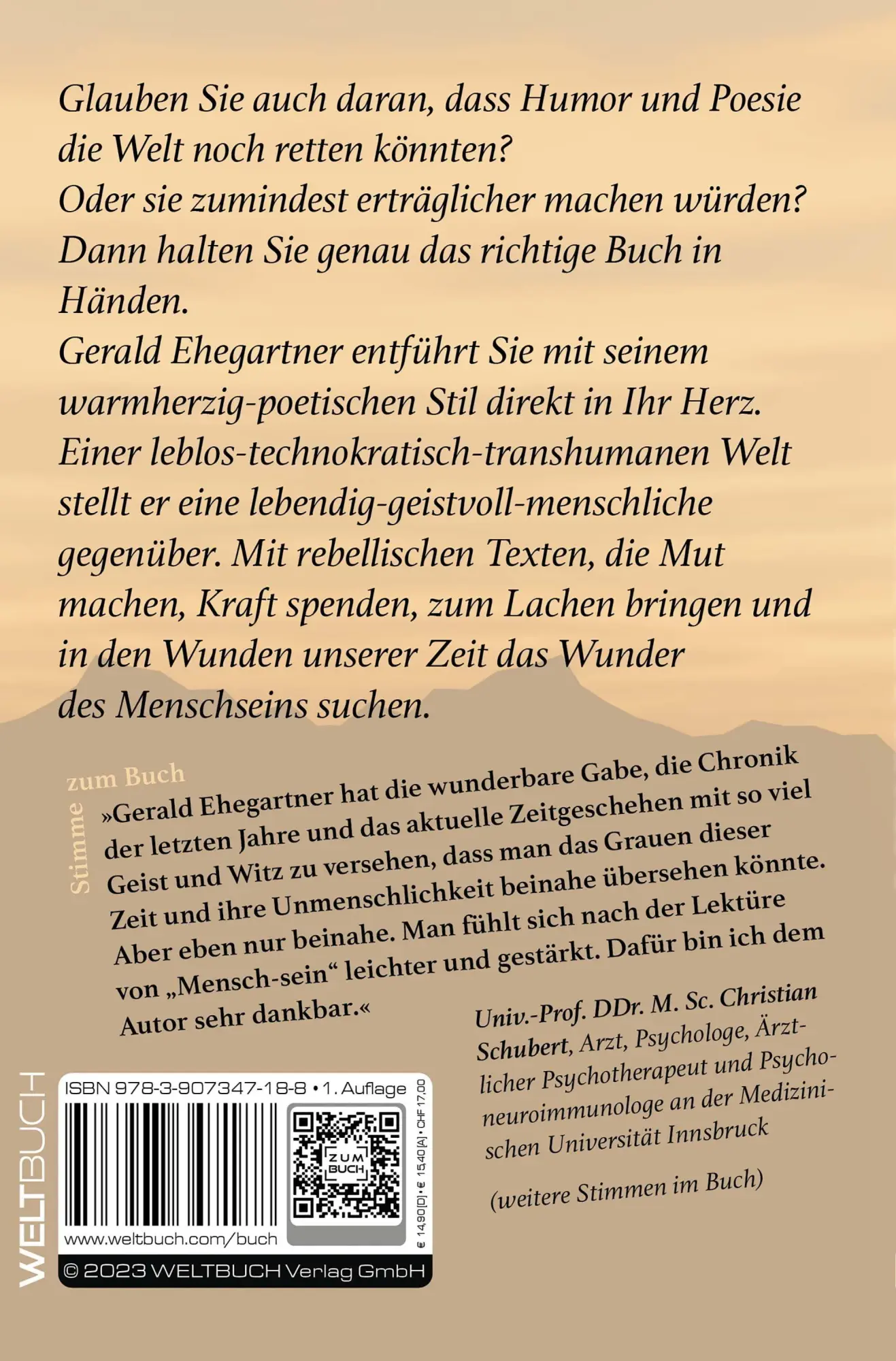 Cover: 9783907347188 | Menschsein | Gerald Ehegartner | Taschenbuch | 172 S. | Deutsch | 2023