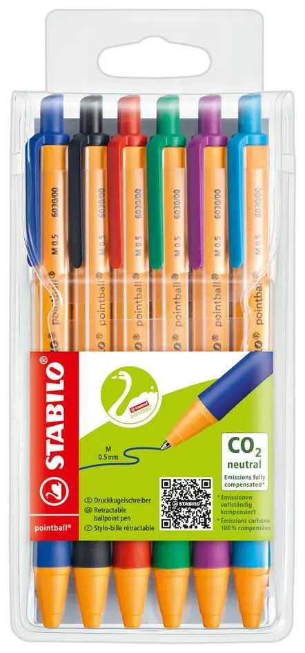 Cover: 4006381437288 | STABILO Kugelschreiber pointball, 6er Set | STABILO pointball | 6030/6