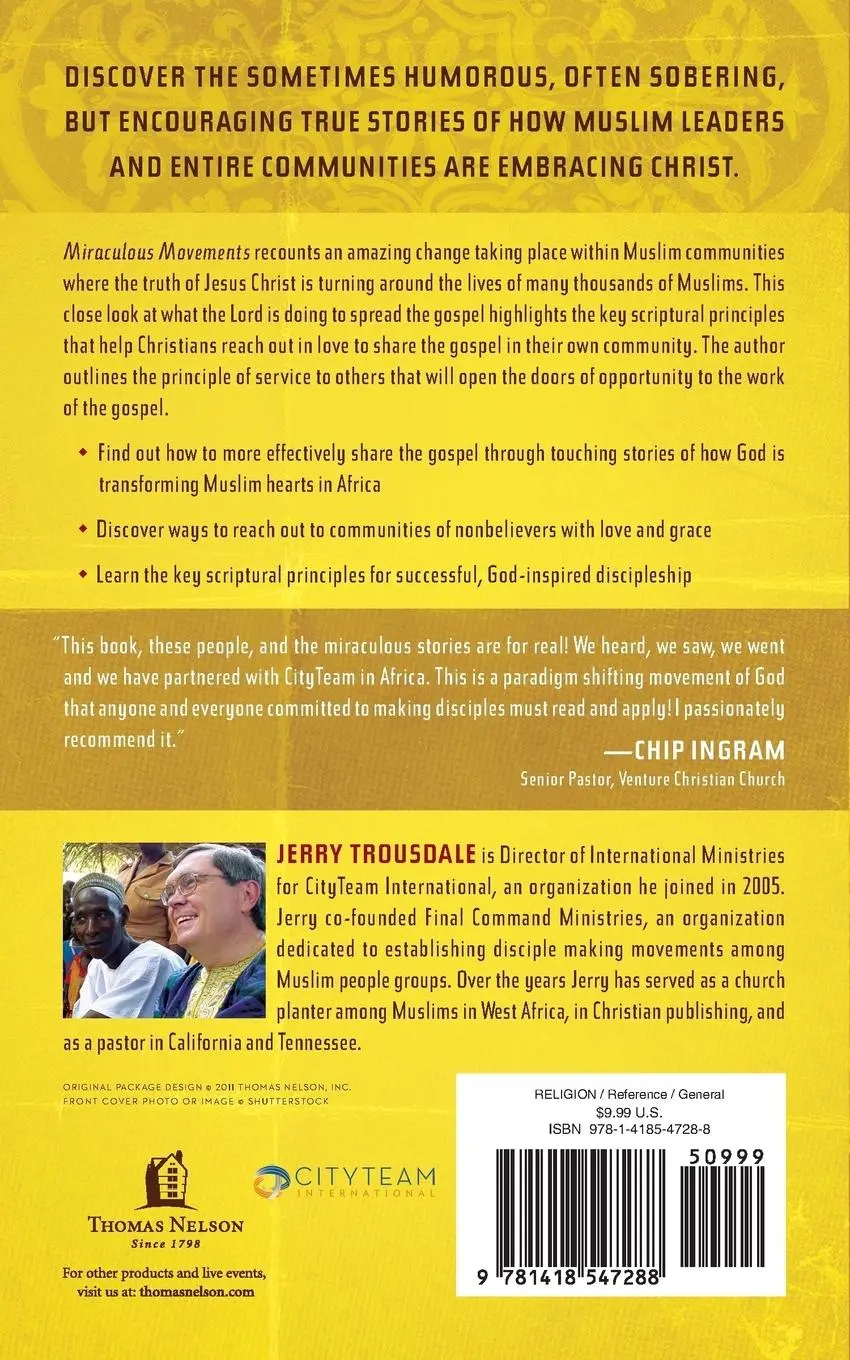 Rückseite: 9781418547288 | Miraculous Movements | Jerry Trousdale | Taschenbuch | Englisch | 2012