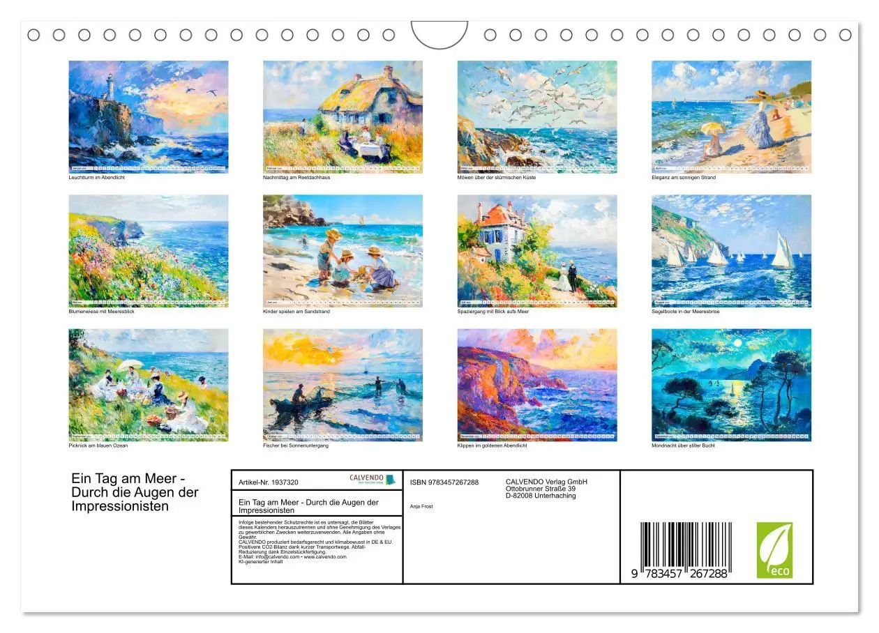 Bild: 9783457267288 | Ein Tag am Meer - Durch die Augen der Impressionisten (Wandkalender...