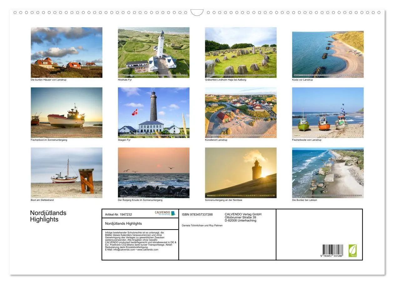 Bild: 9783457337288 | Nordjütlands Highlights (Wandkalender 2026 DIN A2 quer), CALVENDO...