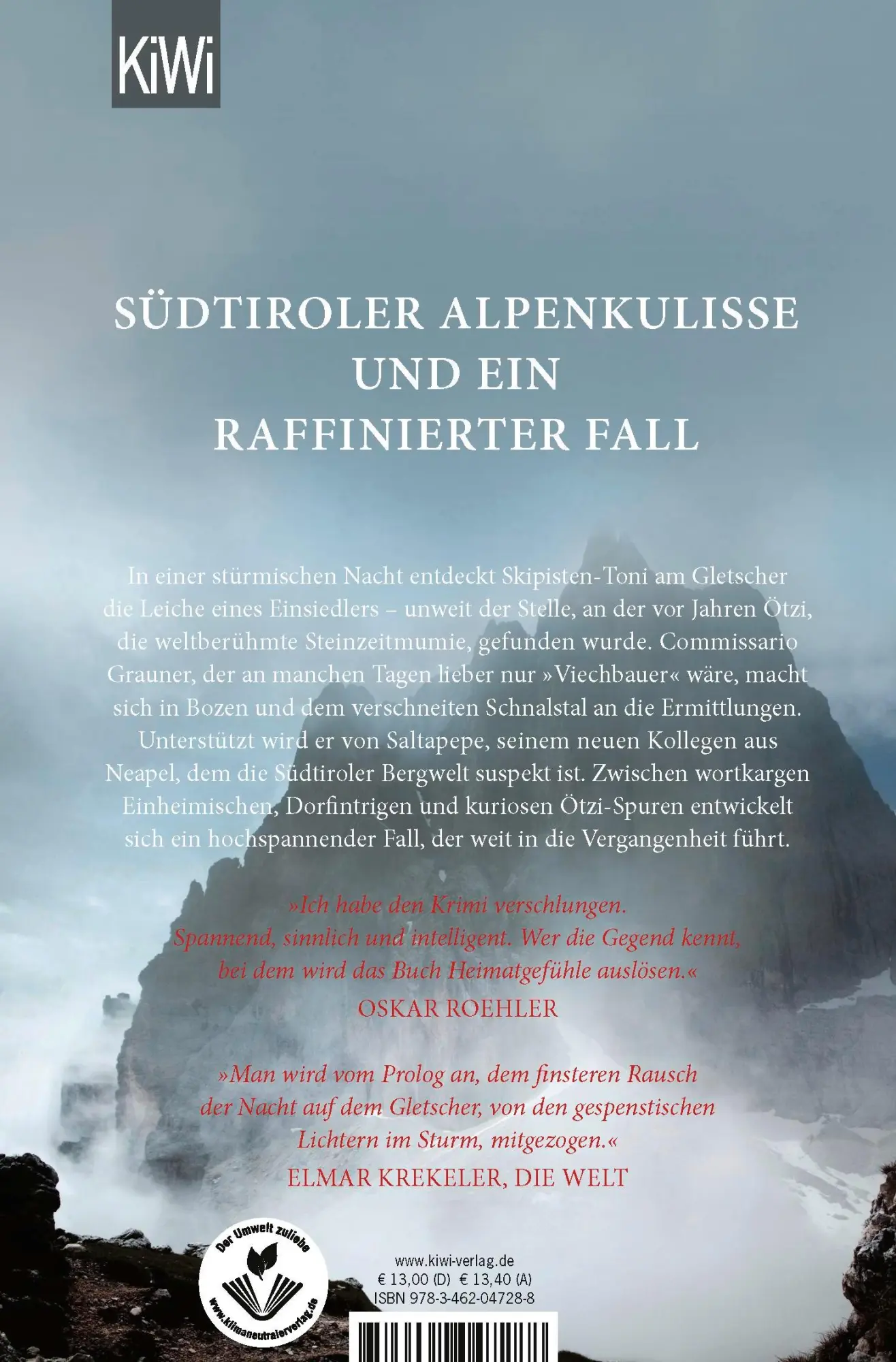 Rückseite: 9783462047288 | Der Tote am Gletscher | Ein Fall für Commissario Grauner | Taschenbuch