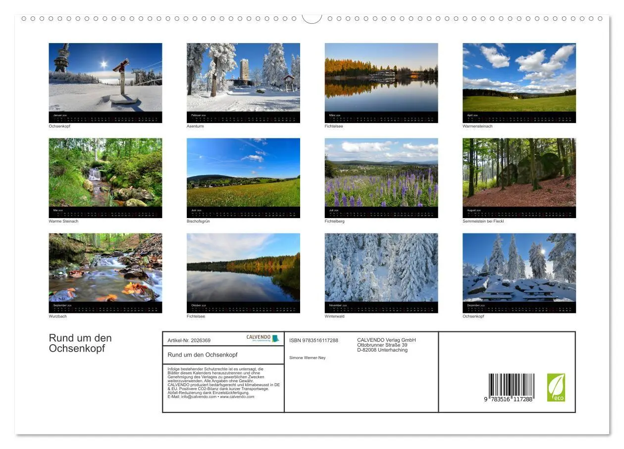Bild: 9783516117288 | Rund um den Ochsenkopf (hochwertiger Premium Wandkalender 2026 DIN...