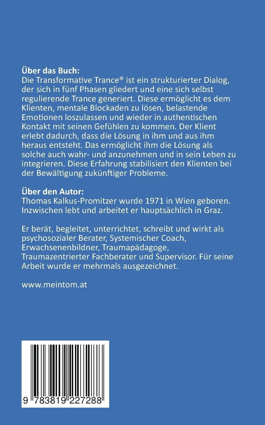 Rückseite: 9783819227288 | Transformative Trance® | Thomas Kalkus-Promitzer | Taschenbuch | 2025