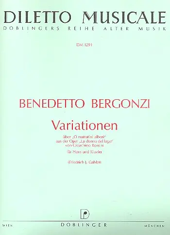Cover: 9790012187288 | Rossini-Variationen | Benedetto Bergonzi | Buch | Doblinger Verlag