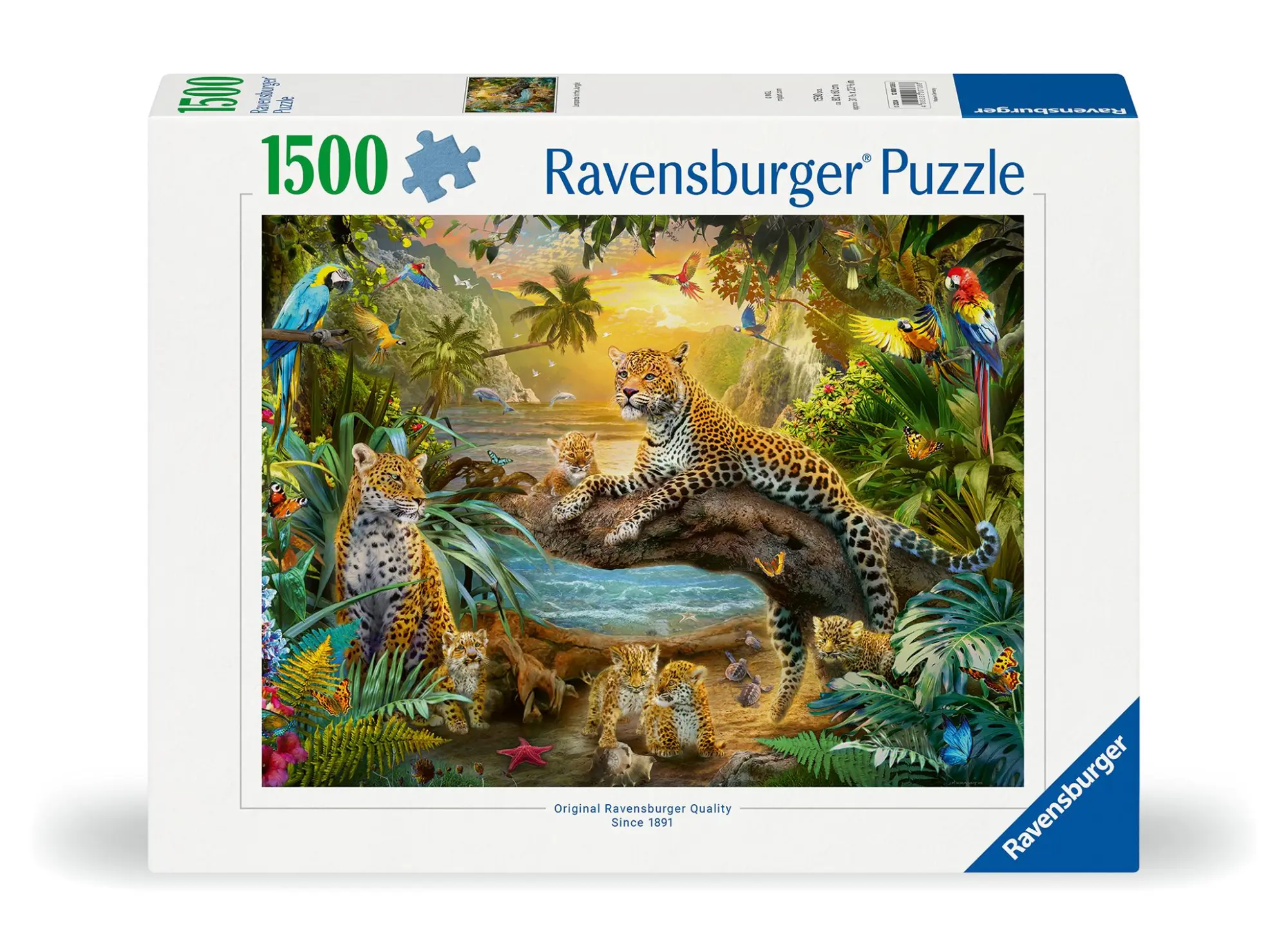 Cover: 4005555007388 | Erwachsenenpuzzle 1500 Teile - Leopardenfamilie im Dschungel | Spiel