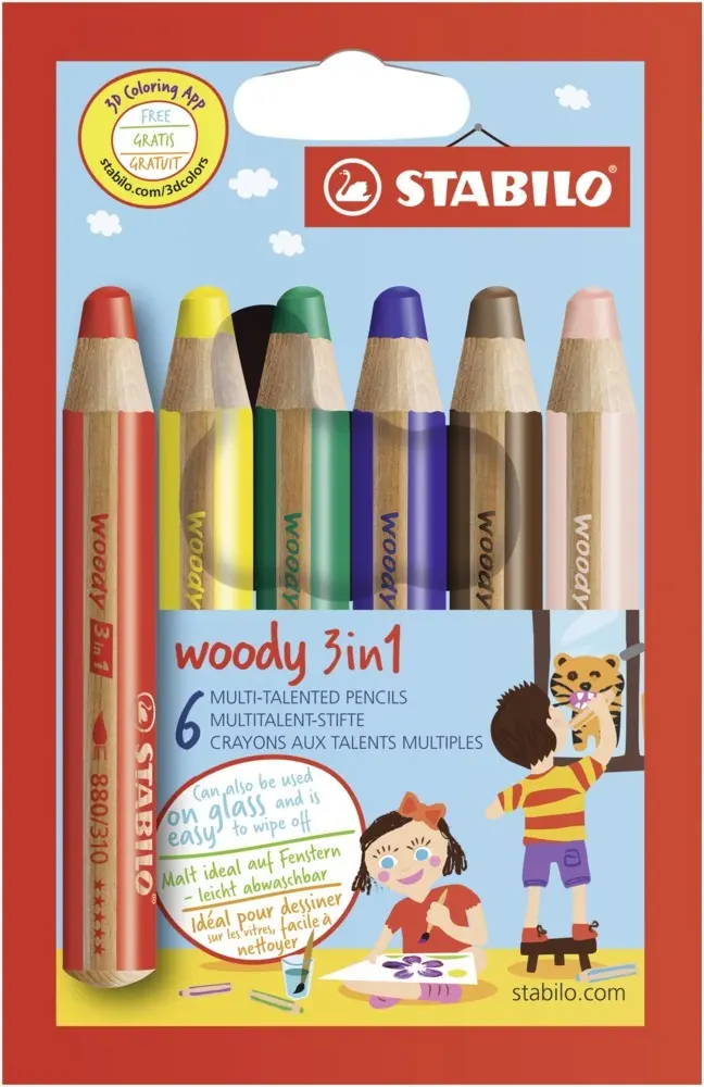 Cover: 4006381117388 | Buntstift, Wasserfarbe &amp; Wachsmalkreide - STABILO woody 3 in 1 -...