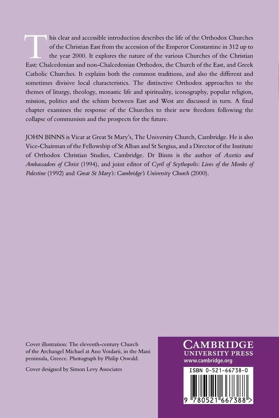 Rückseite: 9780521667388 | An Introduction to the Christian Orthodox Churches | John Binns | Buch