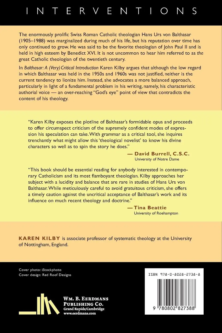 Rückseite: 9780802827388 | Balthasar | A (Very) Critical Introduction | Karen Kilby | Taschenbuch