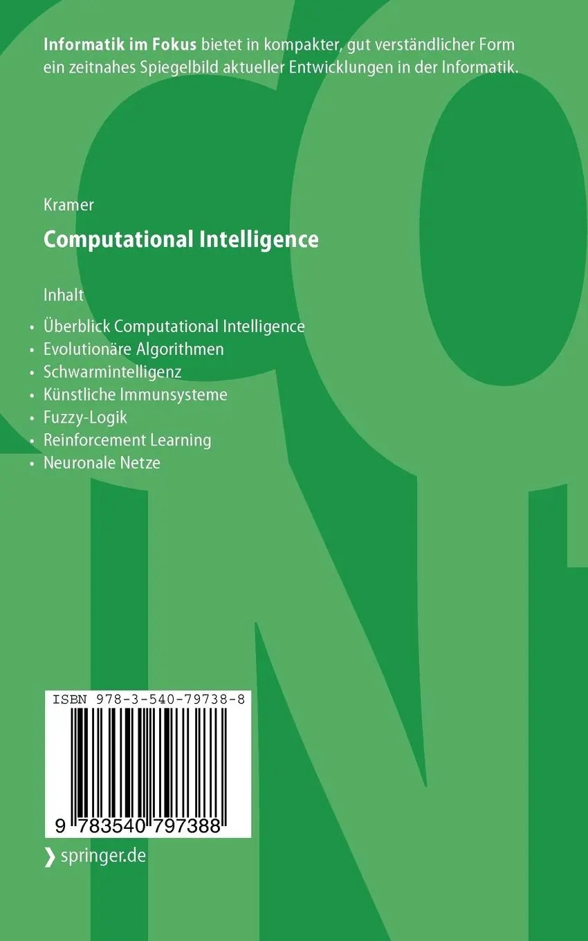 Rückseite: 9783540797388 | Computational Intelligence | Eine Einführung | Oliver Kramer | Buch