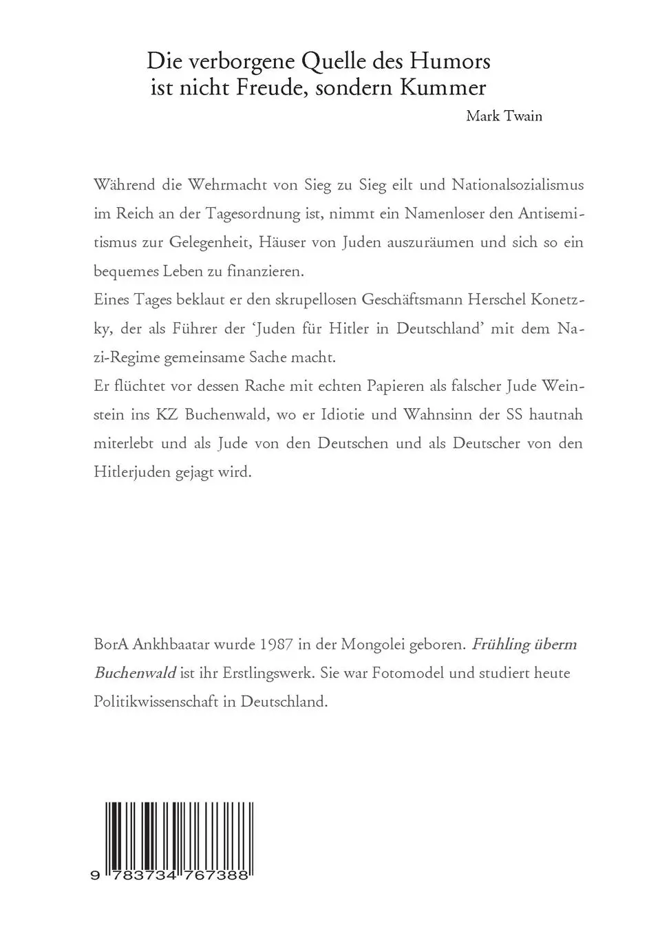 Rückseite: 9783734767388 | Frühling überm Buchenwald | Eine Trilogie in vier Teilen | Ankhbaatar