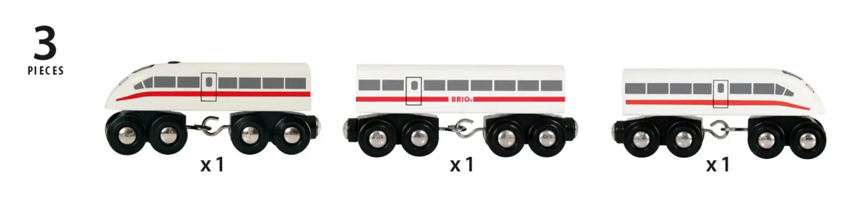 Bild: 7312350337488 | 33748 BRIO Schnellzug mit Sound, Holz, 3teilig | BRIO® | Spiel | 2015