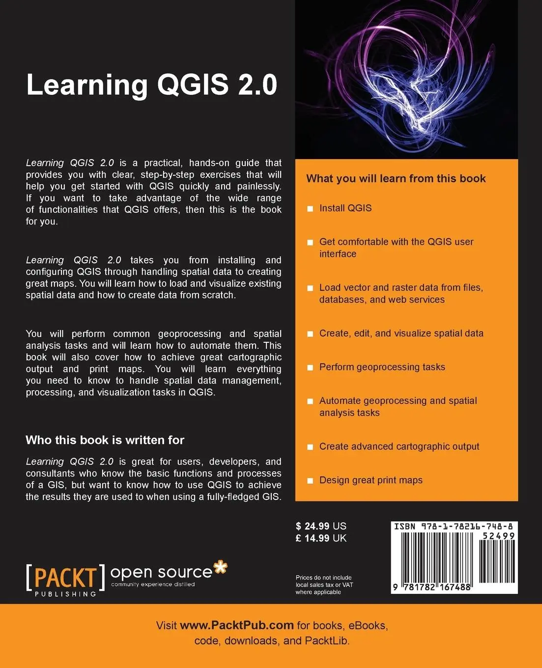 Rückseite: 9781782167488 | Learning Qgis | Anita Graser | Taschenbuch | Kartoniert / Broschiert