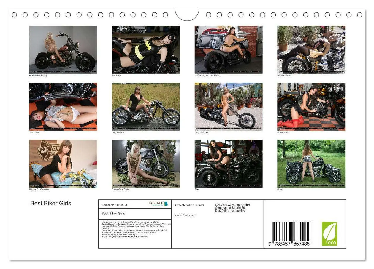 Bild: 9783457867488 | Best Biker Girls (Wandkalender 2026 DIN A4 quer), CALVENDO...