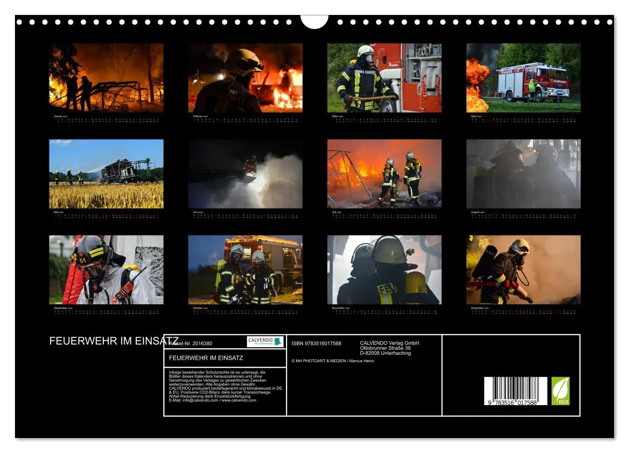 Bild: 9783516017588 | FEUERWEHR IM EINSATZ (Wandkalender 2026 DIN A3 quer), CALVENDO...