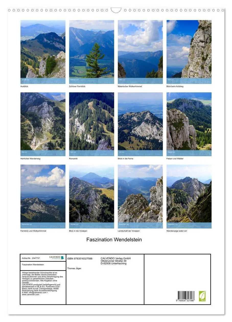 Bild: 9783516327588 | Faszination Wendelstein (Wandkalender 2026 DIN A2 hoch), CALVENDO...