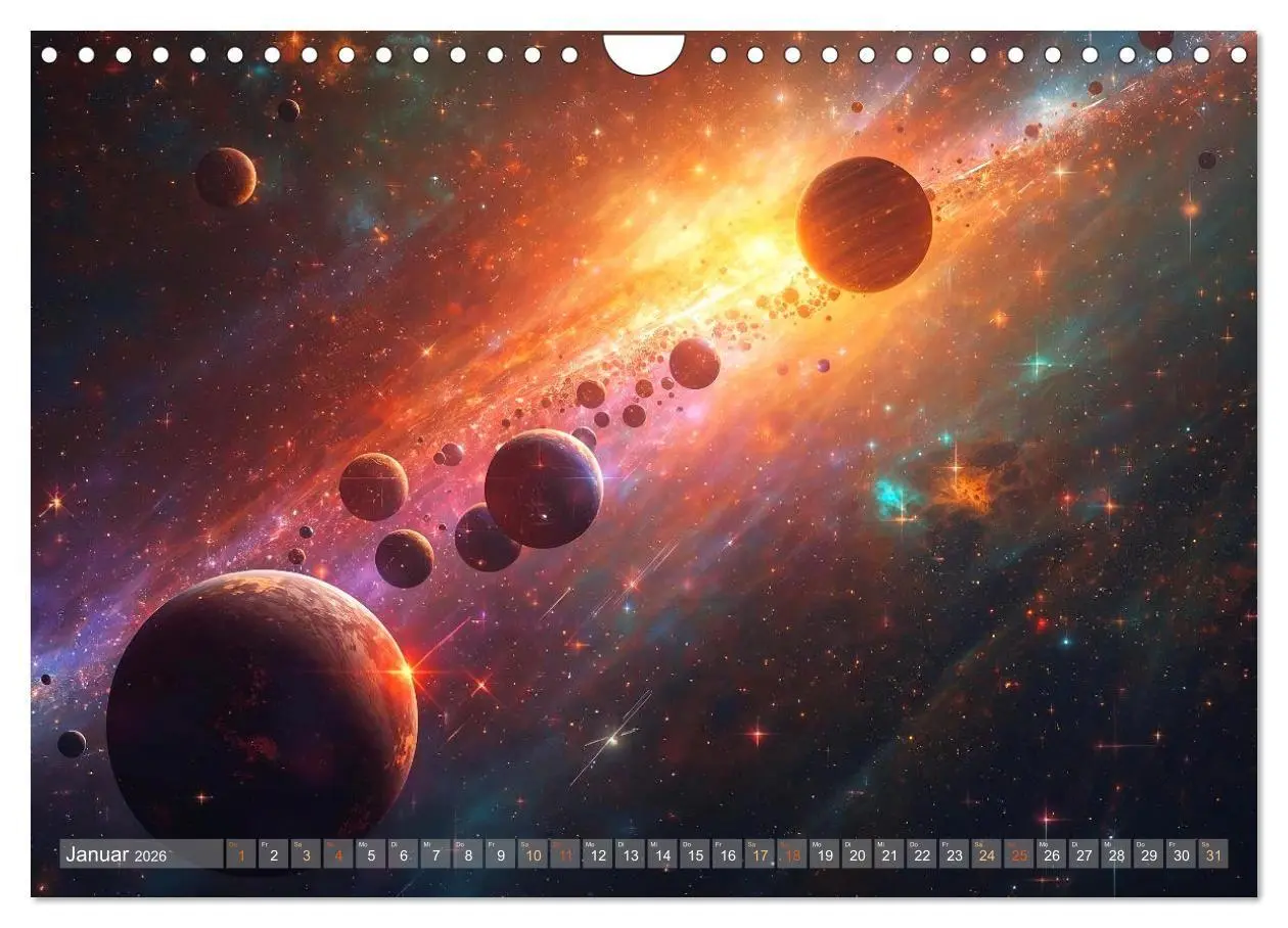 Bild: 9783516707588 | Fantastische Sternenwelten (Wandkalender 2026 DIN A4 quer),...
