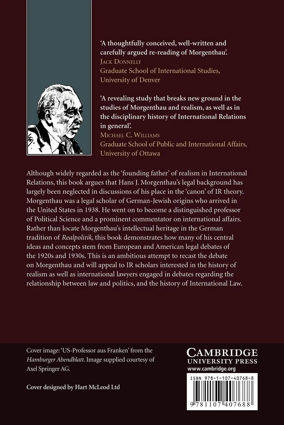 Rückseite: 9781107407688 | Morgenthau, Law and Realism | Oliver J. Tersonke (u. a.) | Taschenbuch