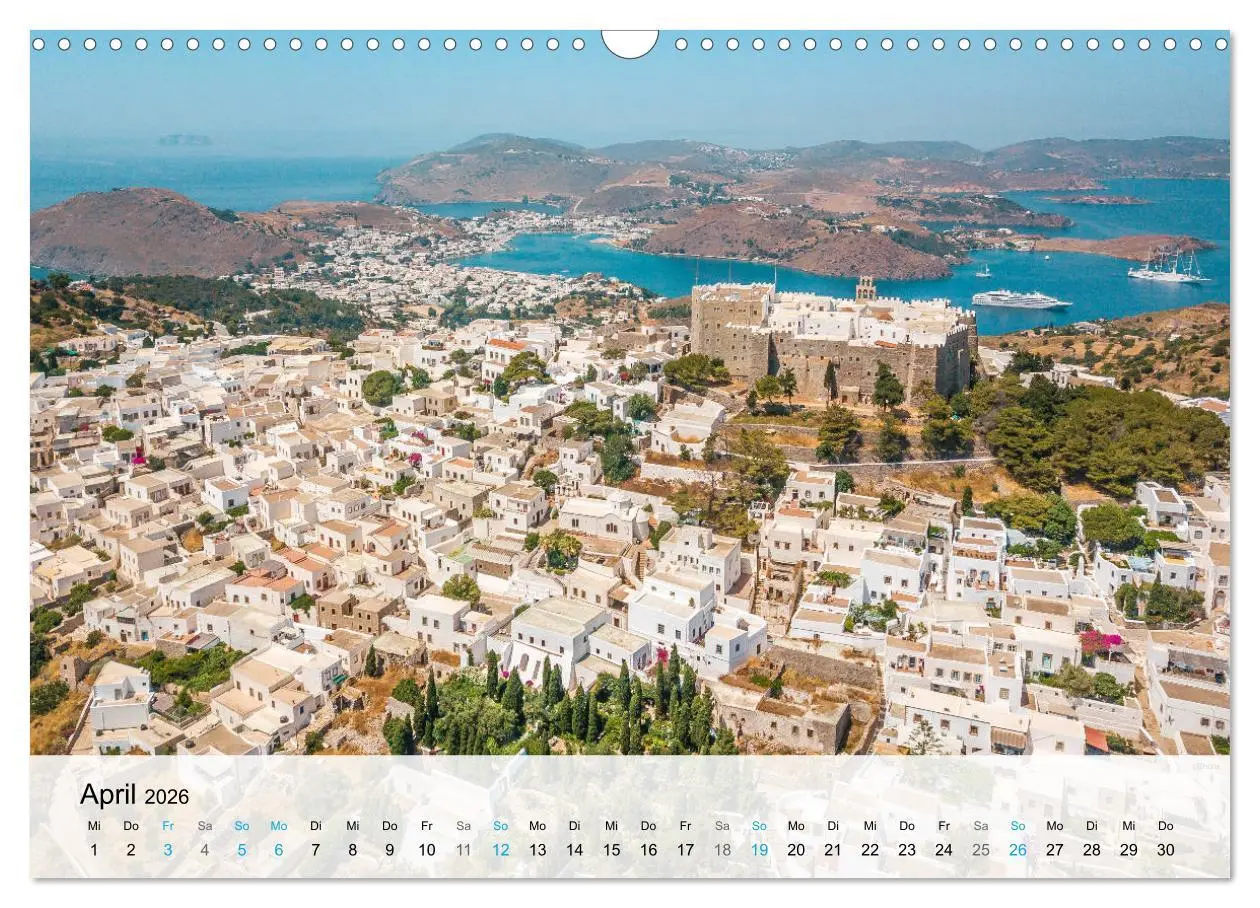 Bild: 9783457607688 | Patmos - Die heilige Insel (Wandkalender 2026 DIN A3 quer),...