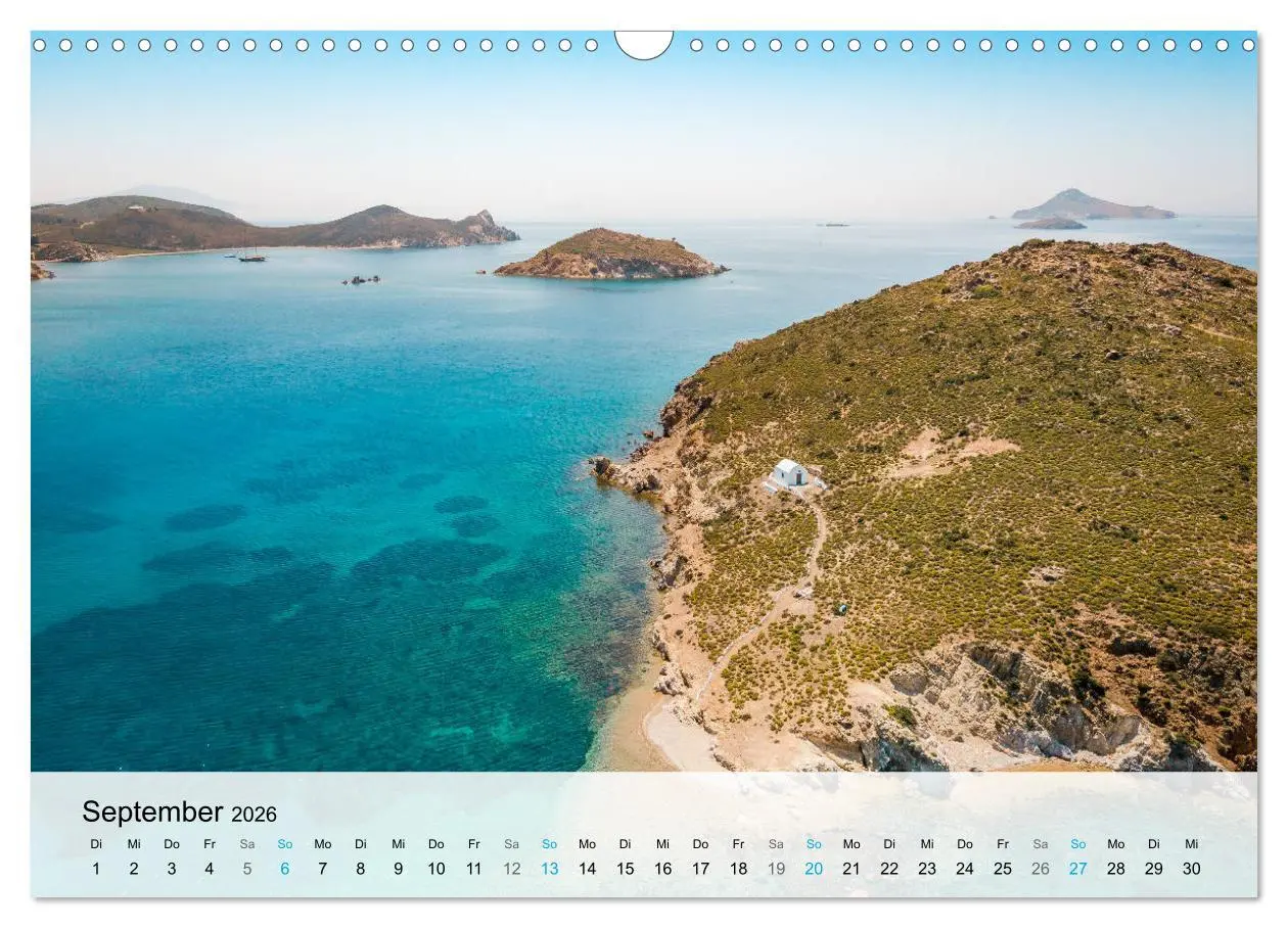 Bild: 9783457607688 | Patmos - Die heilige Insel (Wandkalender 2026 DIN A3 quer),...