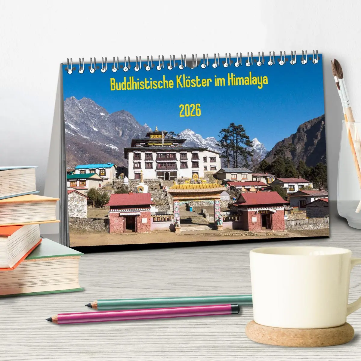 Bild: 9783457917688 | Buddhistische Klöster im Himalaya (Tischkalender 2026 DIN A5 quer),...