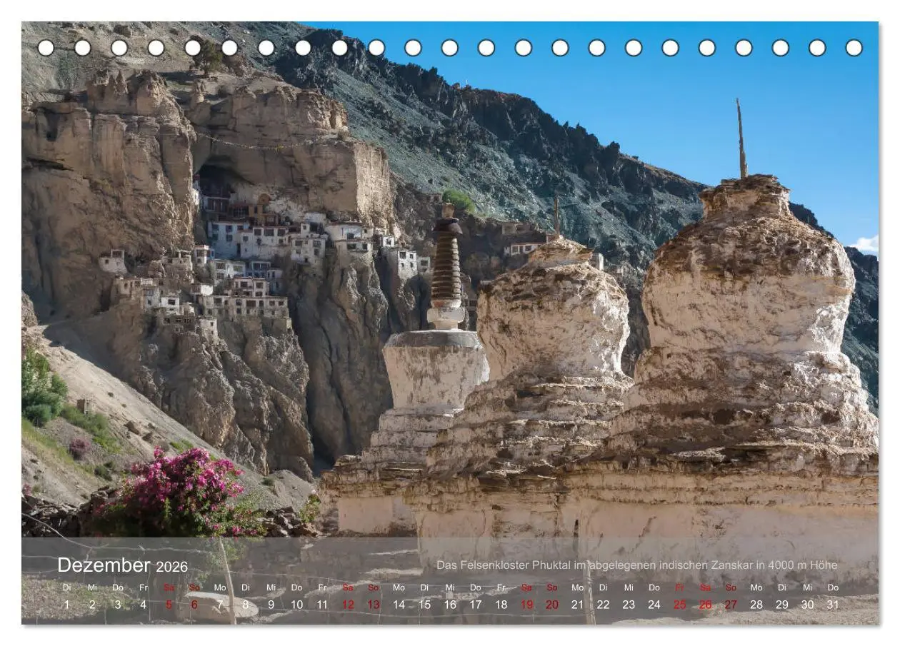 Bild: 9783457917688 | Buddhistische Klöster im Himalaya (Tischkalender 2026 DIN A5 quer),...