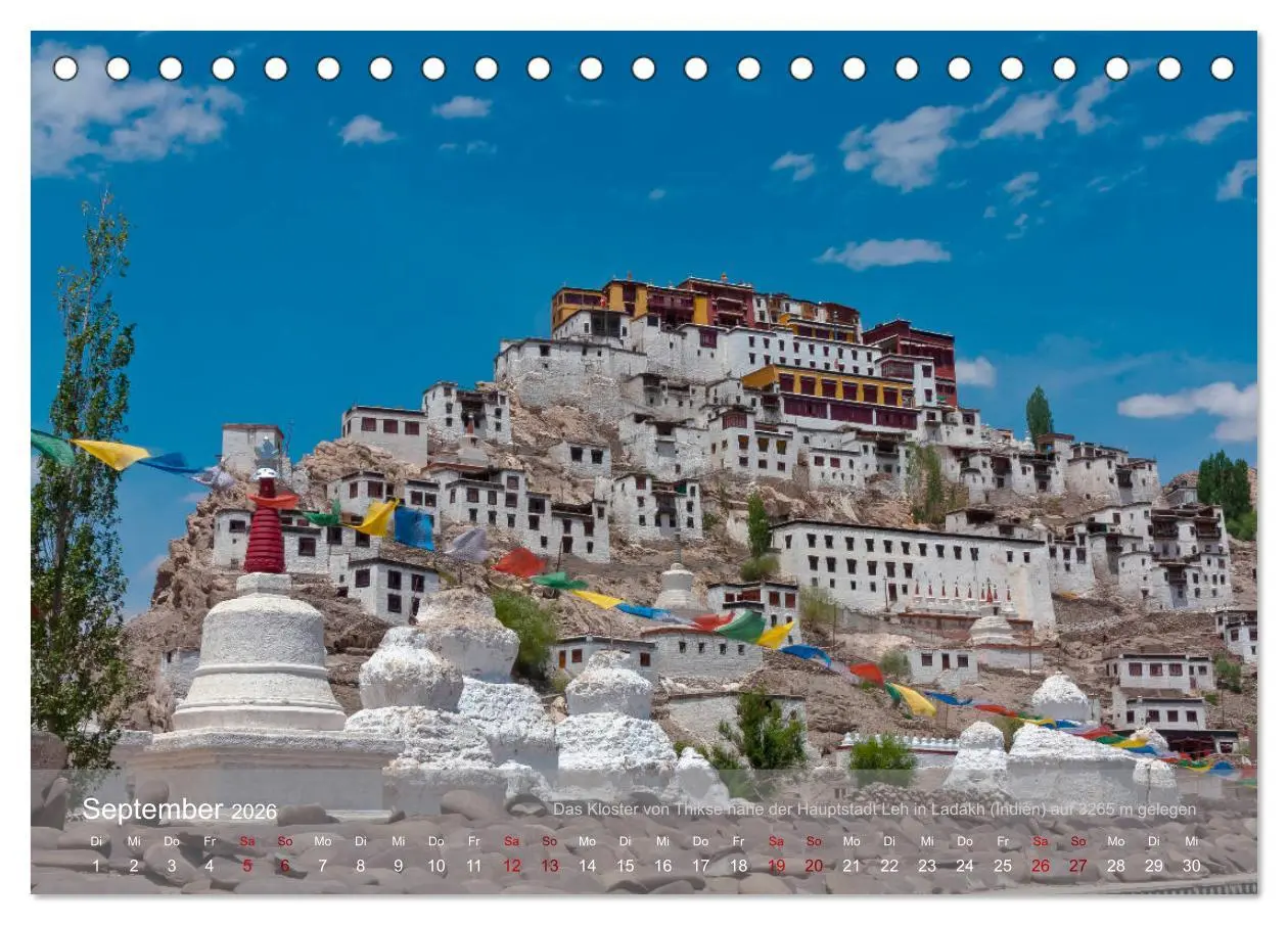 Bild: 9783457917688 | Buddhistische Klöster im Himalaya (Tischkalender 2026 DIN A5 quer),...