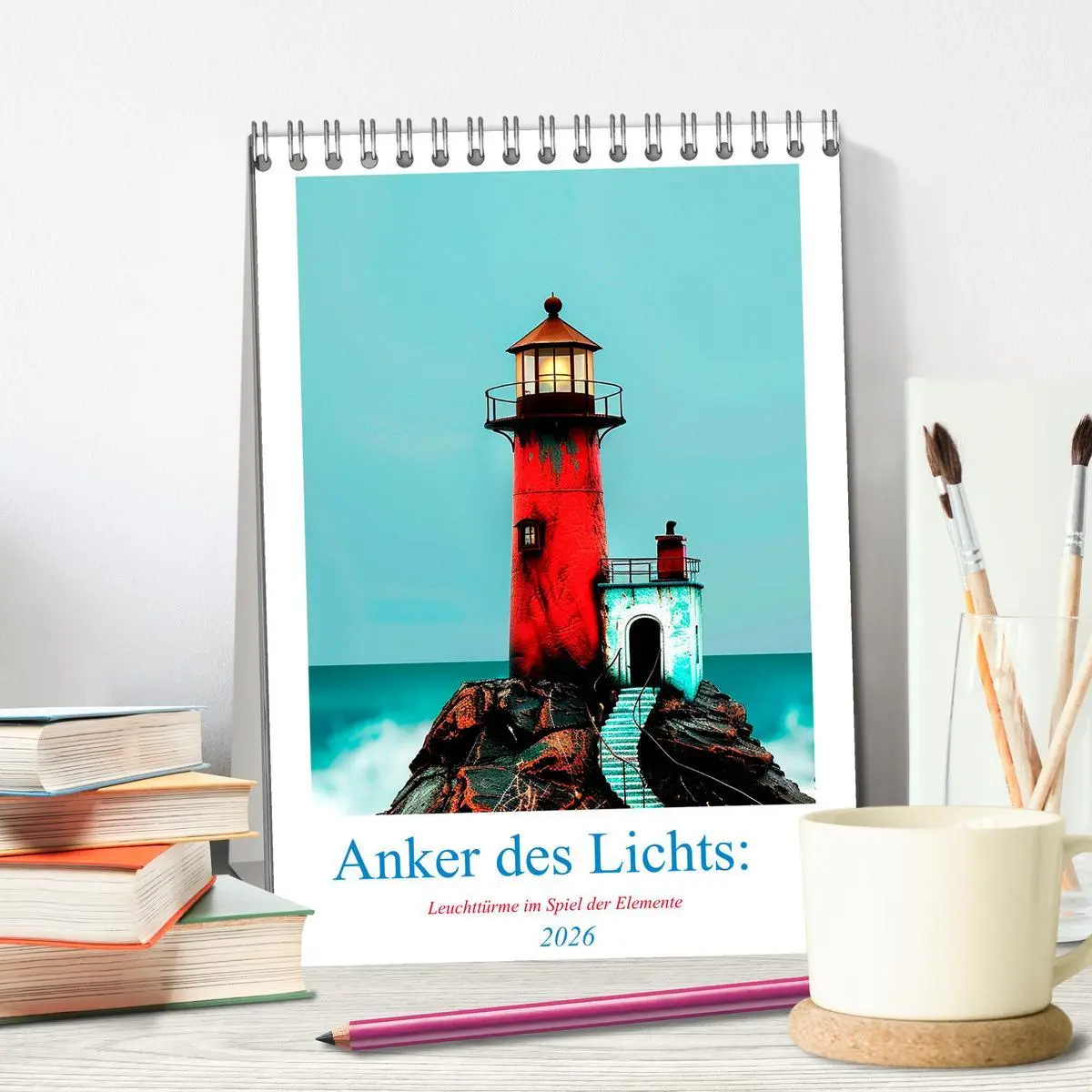 Bild: 9783516247688 | Anker des Lichts: Leuchttürme im Spiel der Elemente (Tischkalender...