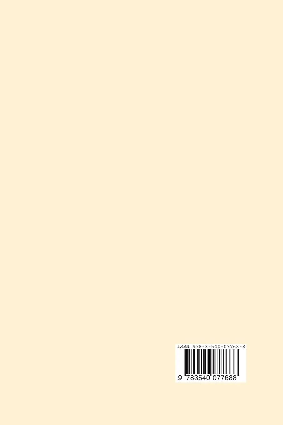 Rückseite: 9783540077688 | Theorie der Analytischen Funktionen Einer Komplexen Veränderlichen