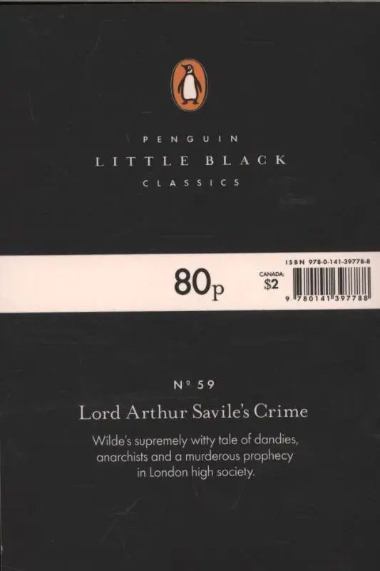 Rückseite: 9780141397788 | Lord Arthur Savile's Crime | Oscar Wilde | Taschenbuch | Englisch