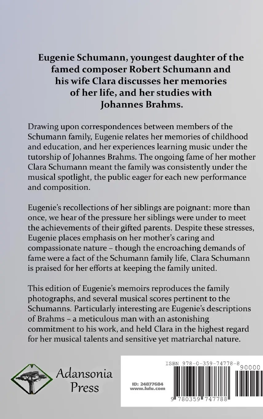 Rückseite: 9780359747788 | The Schumanns and Johannes Brahms | Eugenie Schumann | Buch | Gebunden