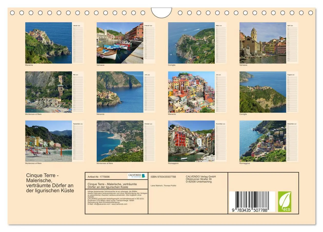 Bild: 9783435507788 | Cinque Terre - Malerische, verträumte Dörfer an der ligurischen...