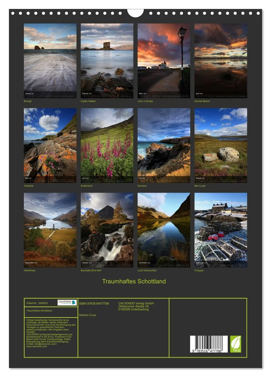 Bild: 9783516477788 | Traumhaftes Schottland (Wandkalender 2026 DIN A3 hoch), CALVENDO...