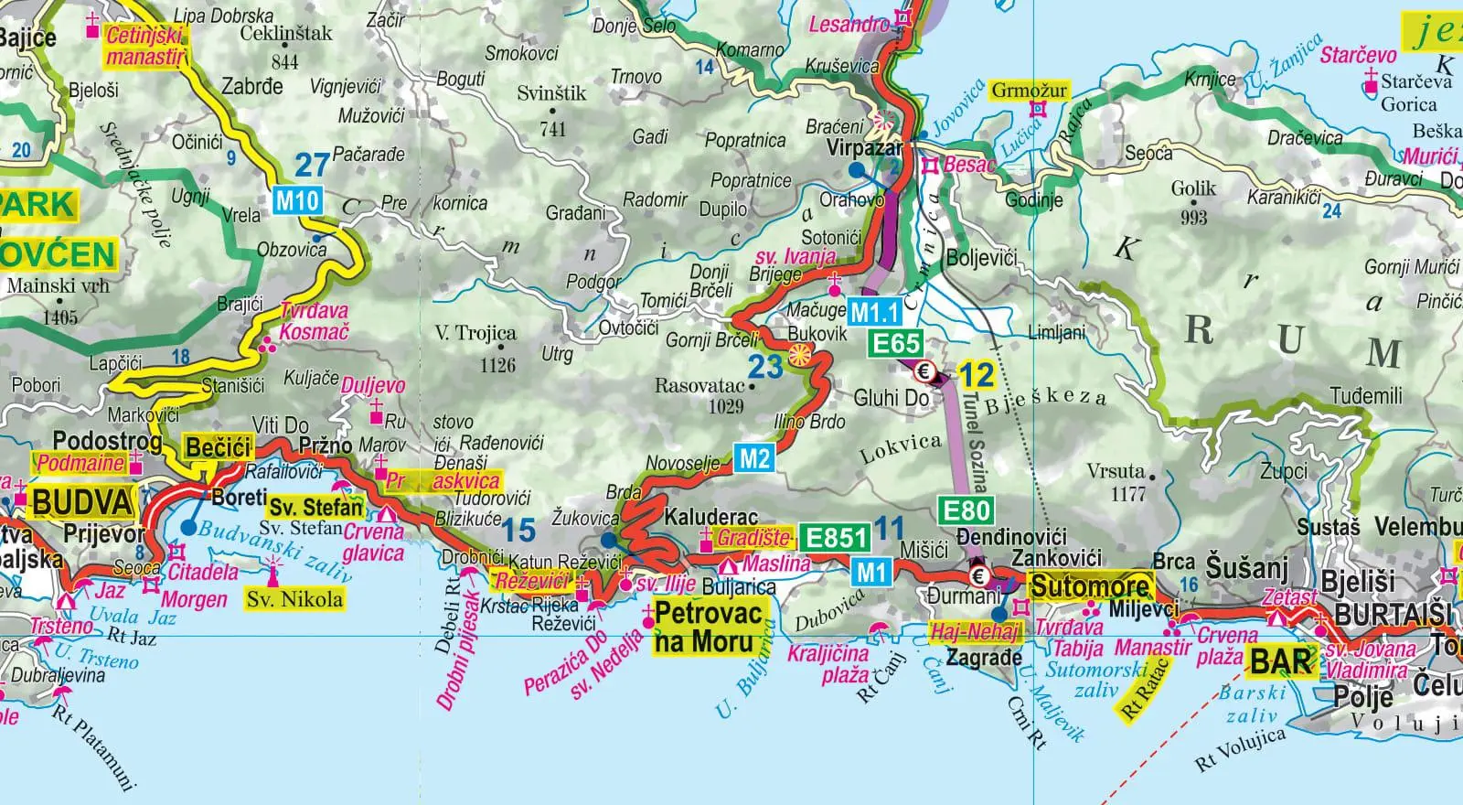 Bild: 9783939997788 | MoTourMaps Montenegro Auto- und Motorradkarte 1:275.000 | MoTourMedia