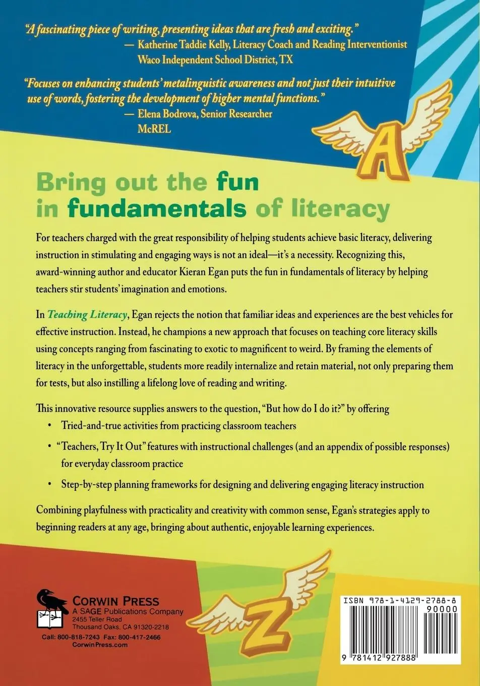 Rückseite: 9781412927888 | Teaching Literacy | Kieran Egan | Taschenbuch | Englisch | 2006