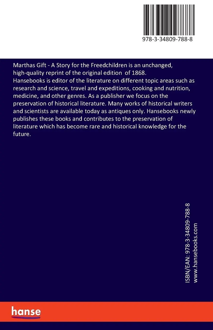 Rückseite: 9783348097888 | Marthas Gift | A Story for the Freedchildren | Anne Maria Mitchell