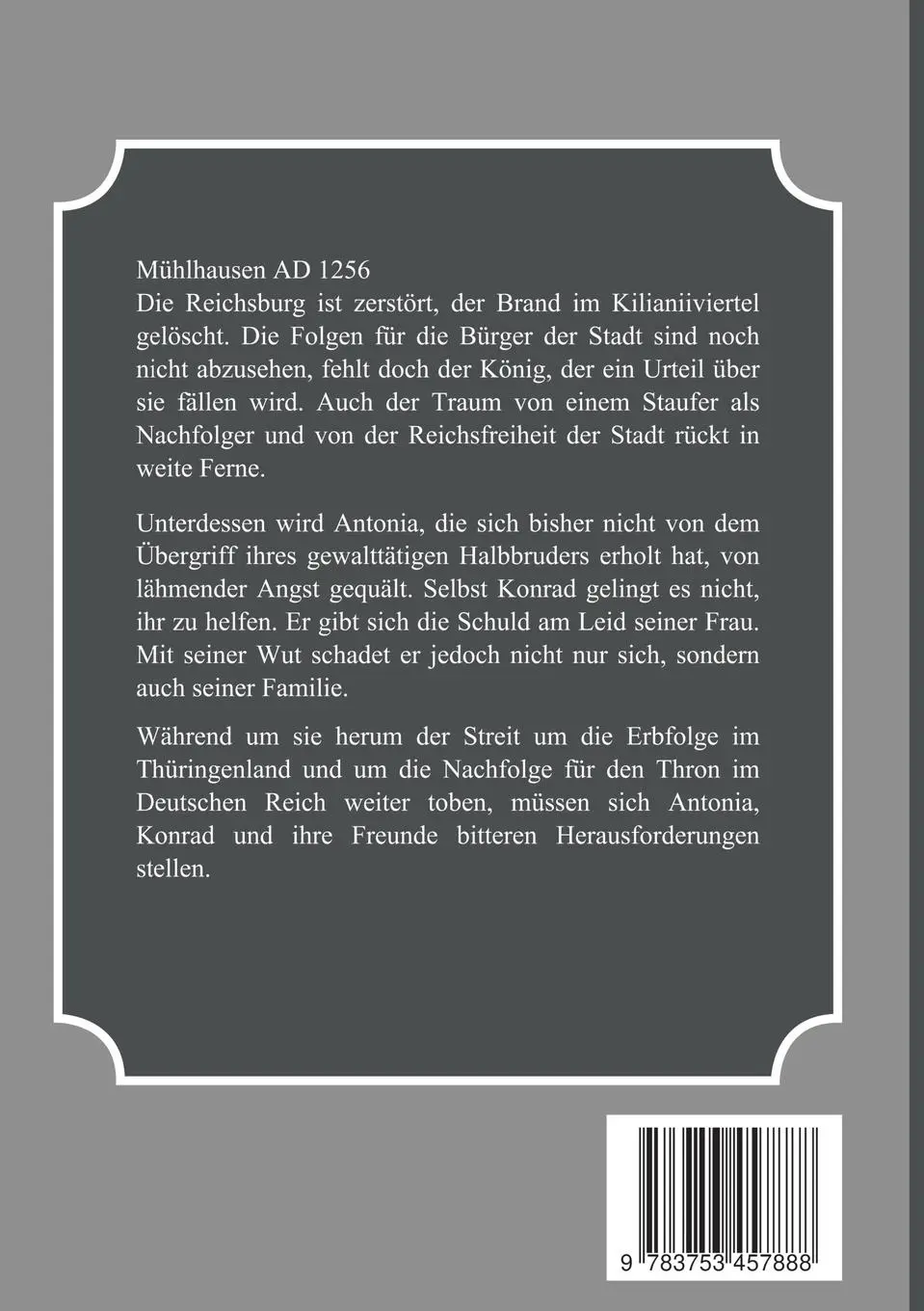 Rückseite: 9783753457888 | Hiobsasche | Historischer Mühlhausen Roman - Band 3 - | Yvonne Bauer