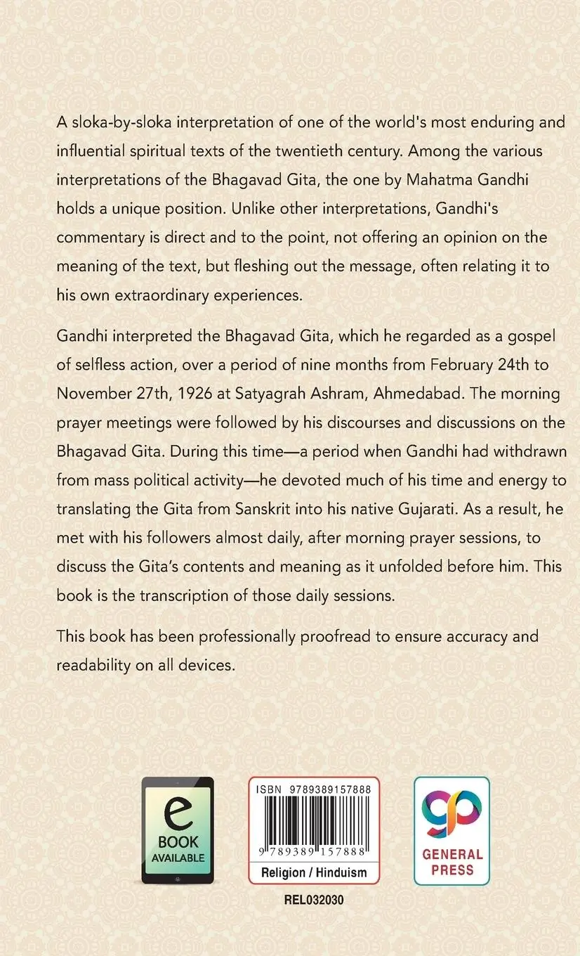 Rückseite: 9789389157888 | Gita According to Gandhi | Mahatma Gandhi | Buch | Englisch | 2019