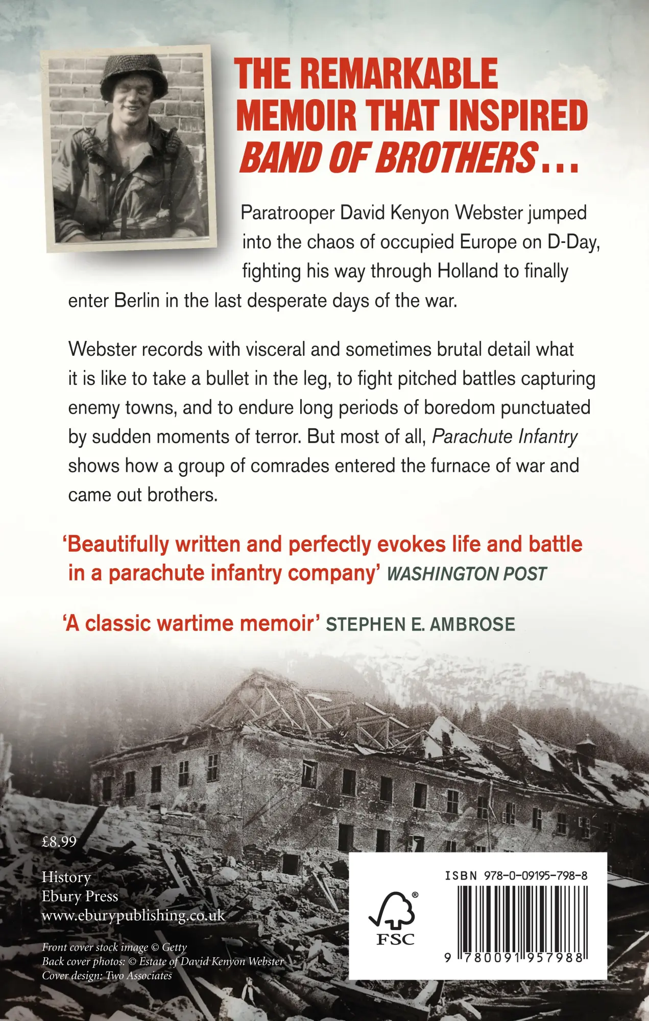 Rückseite: 9780091957988 | Parachute Infantry | The book that inspired Band of Brothers | Webster