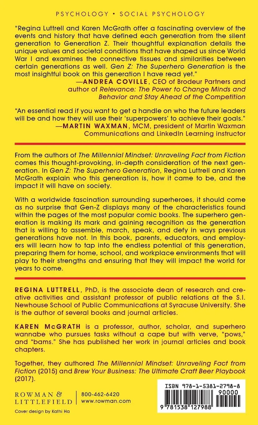 Rückseite: 9781538127988 | Gen Z | The Superhero Generation | Regina Luttrell (u. a.) | Buch