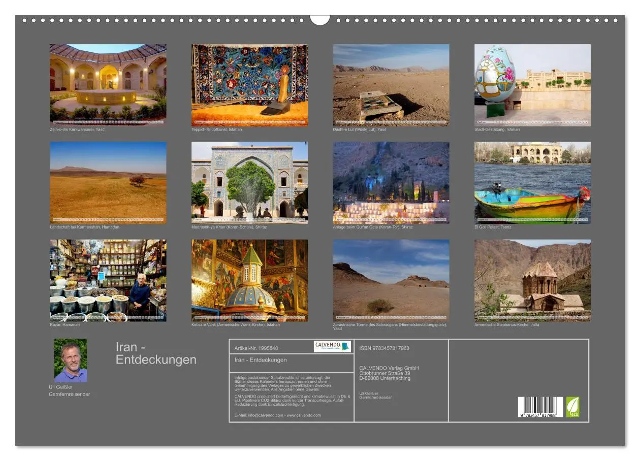 Bild: 9783457817988 | Iran - Entdeckungen (Wandkalender 2026 DIN A2 quer), CALVENDO...