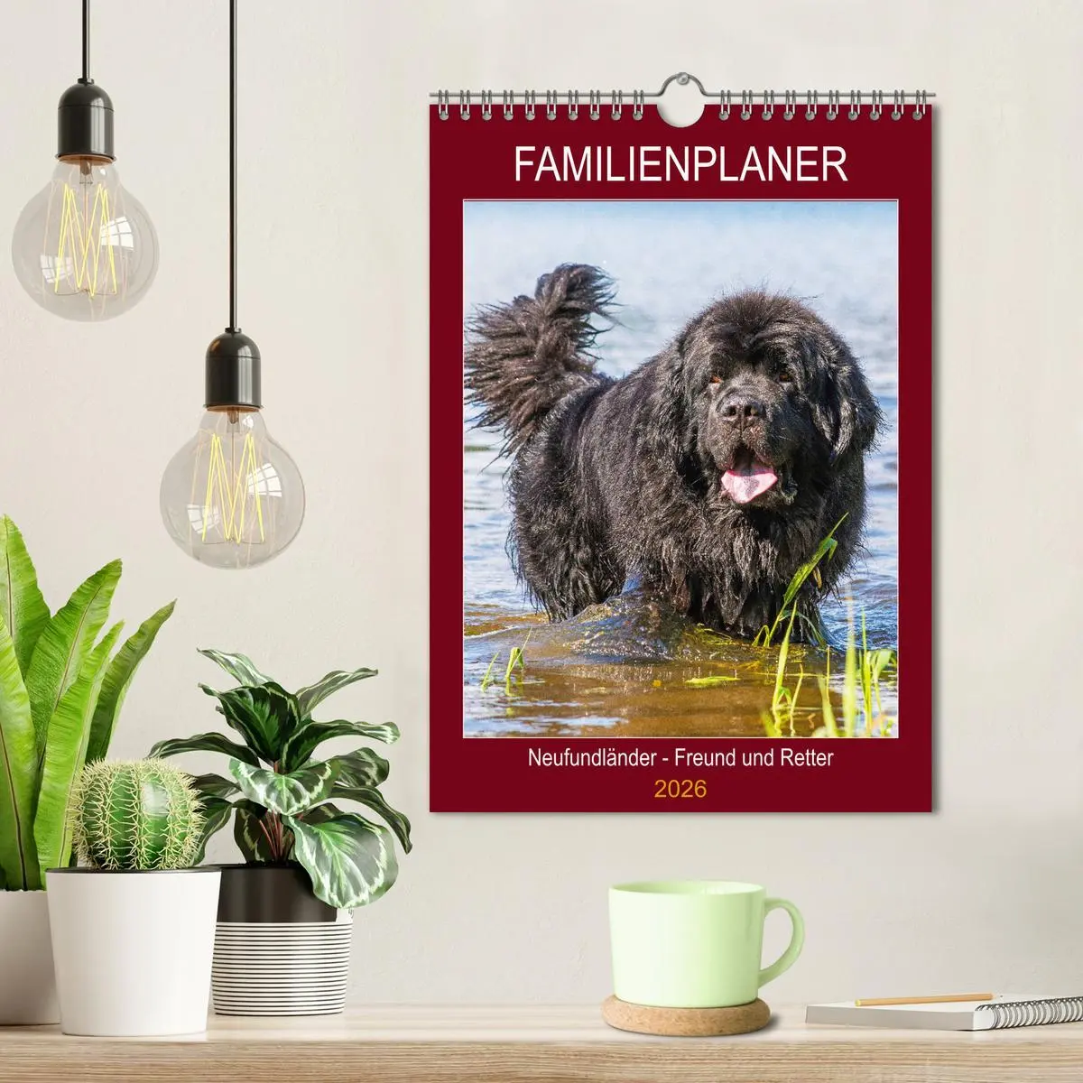 Bild: 9783516387988 | Familienplaner Neufundländer - Freund und Retter (Wandkalender 2026...