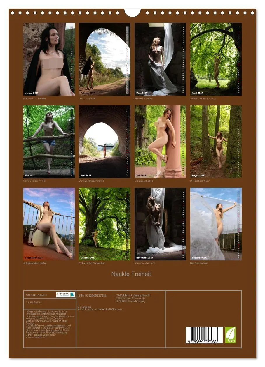 Bild: 9783569237988 | Nackte Freiheit (Wandkalender 2027 DIN A3 hoch), CALVENDO...