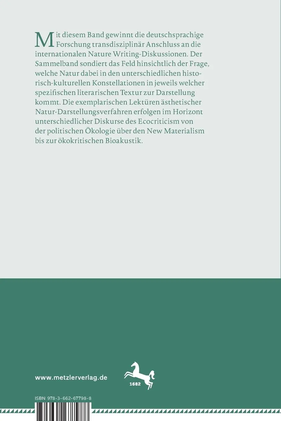 Rückseite: 9783662677988 | Welche Natur? Und welche Literatur? | Ludwig Fischer (u. a.) | Buch