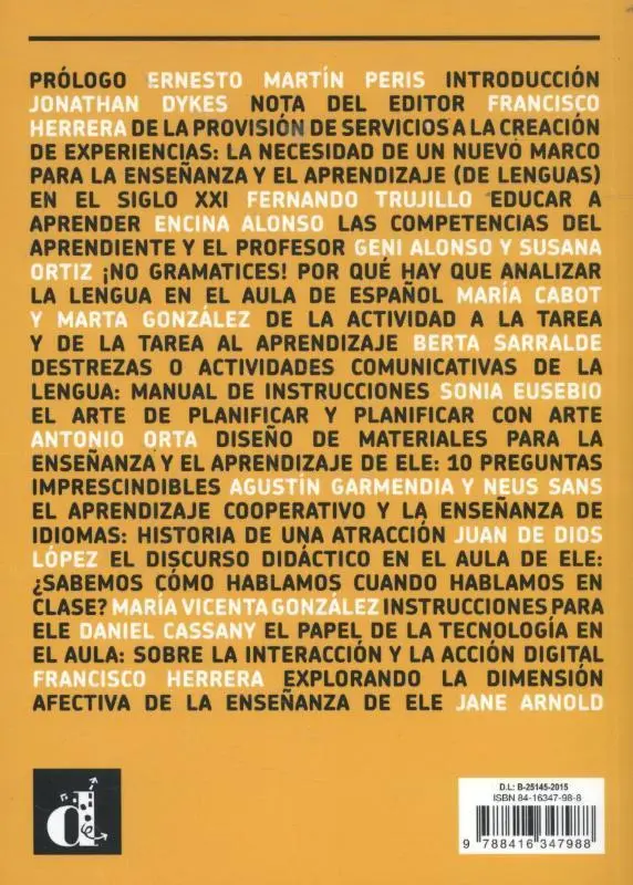 Rückseite: 9788416347988 | La formacion del profesorado de espanol. Innovacion y reto | Buch