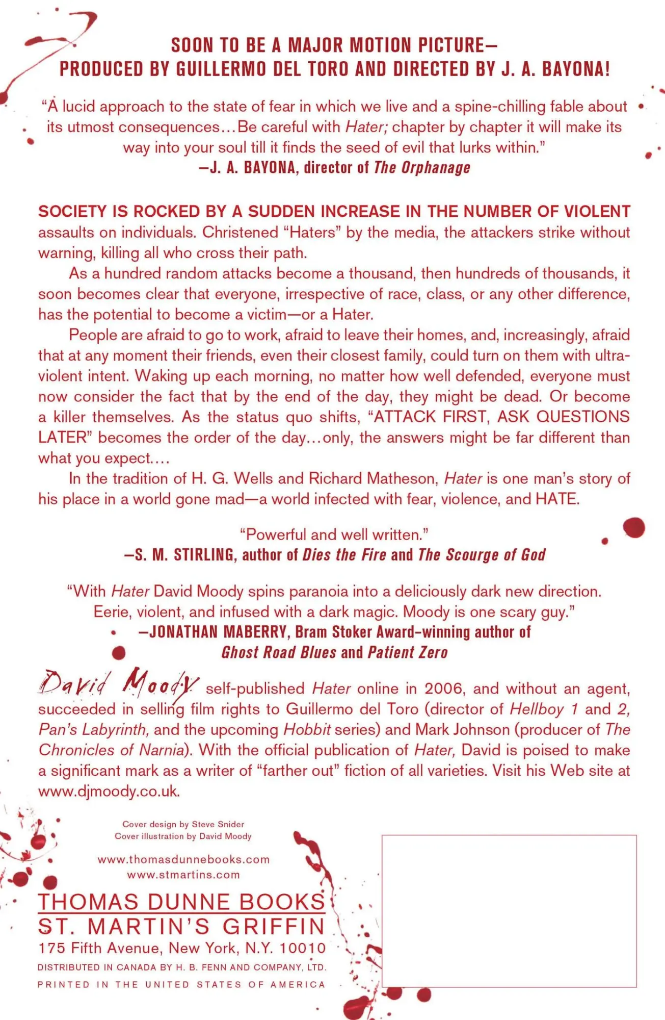 Rückseite: 9780312608088 | Hater | David Moody | Taschenbuch | Kartoniert / Broschiert | Englisch