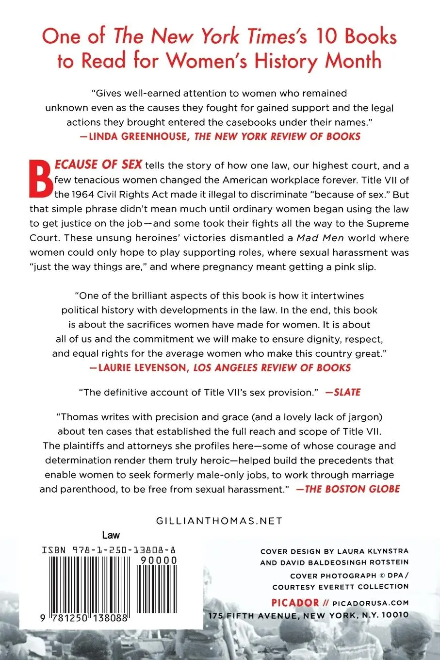 Rückseite: 9781250138088 | Because of Sex | Gillian Thomas | Taschenbuch | Englisch | 2017