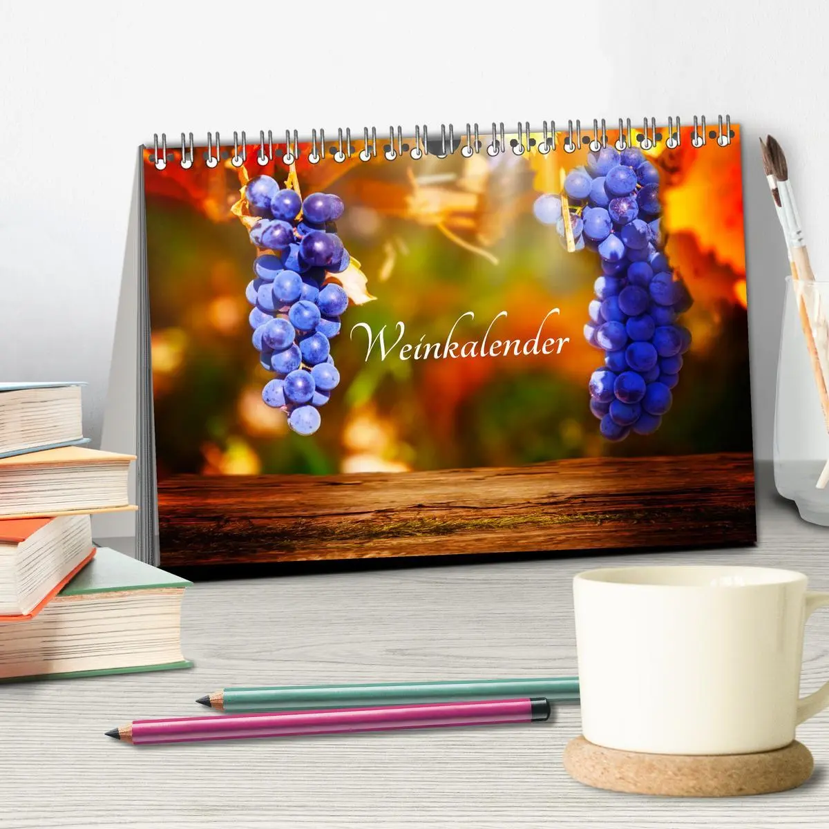 Bild: 9783457878088 | Weinkalender (Tischkalender 2026 DIN A5 quer), CALVENDO Monatskalender