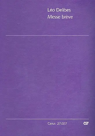 Cover: 9790007088088 | Messe brève für Frauenchor (SA) und Orgel Partitur | Leo Delibes